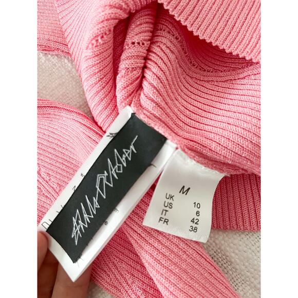 Anna October | Square Neck Sweater with Back Tie | Pink | Sz M - Picture 8 of 9